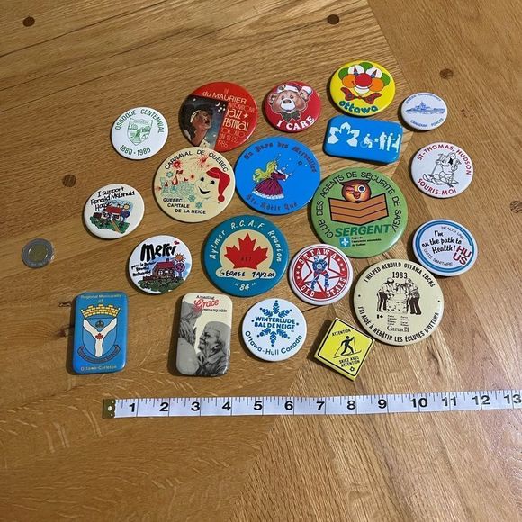 Other - Lot of 20 Retro Vintage 1980’s pin back buttons
